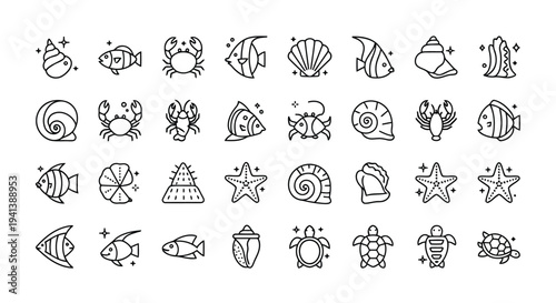 Ancient glyphs and symbols depicting various mythical and natural elements