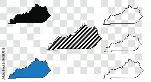 Creative representations and variations of the state of kentucky's shape and flag