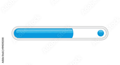 Blue Progress Bar Loading Indicator Graphic.