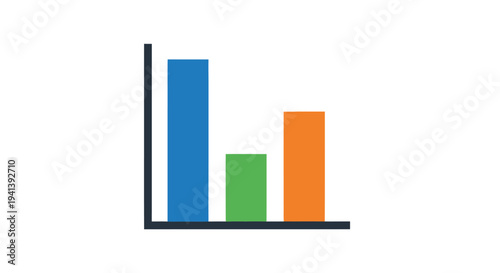 Free Download Colorful Bar Graph with Three Bars. - GFXLoad