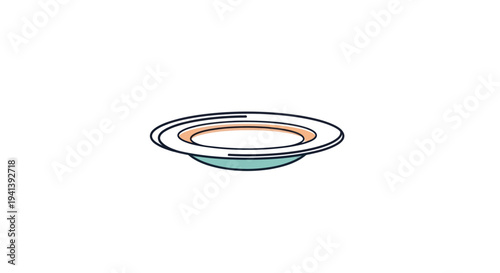 Colorful Ceramic Plate with Vibrant Design.