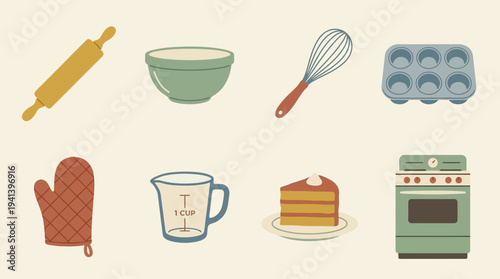 Essential Baking Tools for Beginners: Whisk, Oven, Cake, Tray