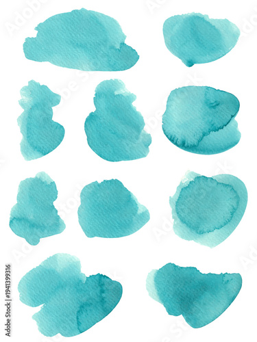 Set of vector brush strokes.Watercolor texture splatters. Grunge rectangle text boxes. Frames for text or quote.	
