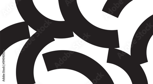 Black and white abstract geometric shapes pattern background design