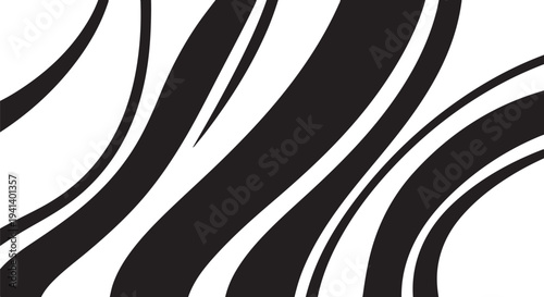 Black and white abstract wavy lines pattern background design