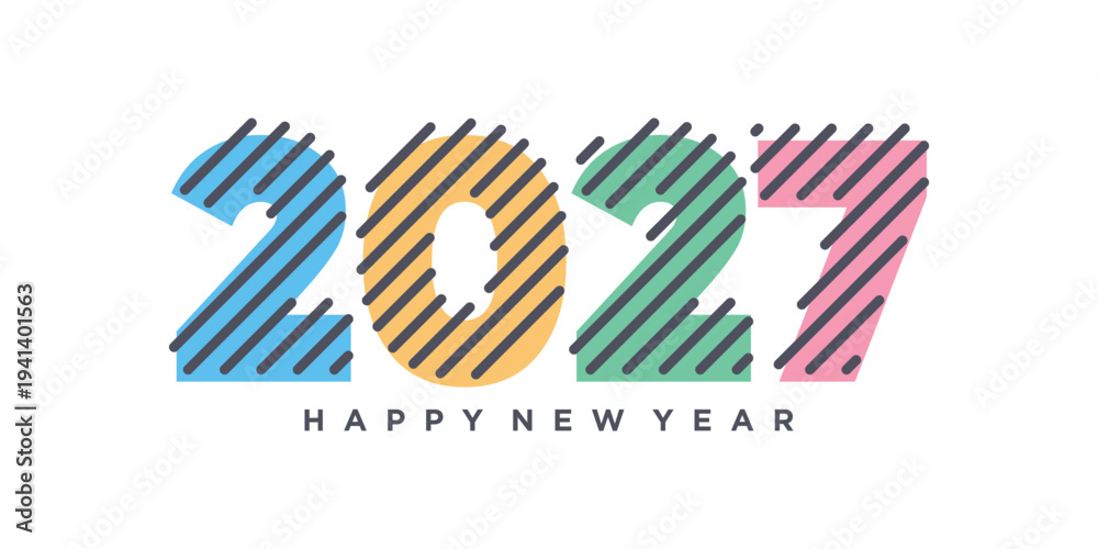 Fototapeta premium 2027 design element creative modern concept