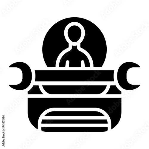 Service AC Solid Icon