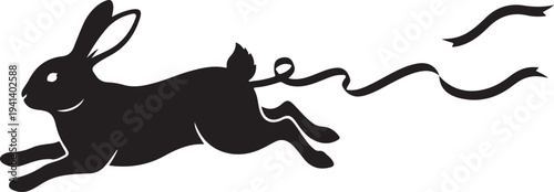 Easter bunny silhouette easter holiday icon