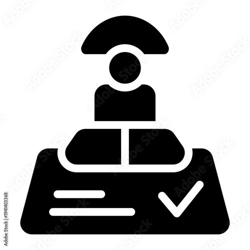 Approved Letter Solid Icon