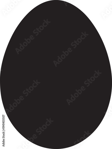 Easter egg silhouette design with dark blue and white patterns