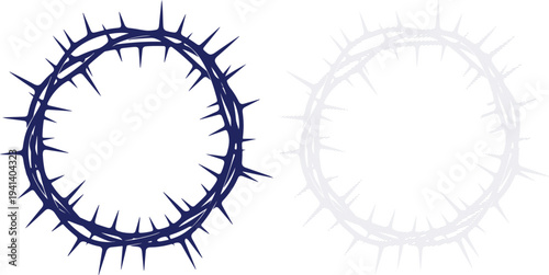 Easter silhouette of a crown of thorns symbolizing sacrifice