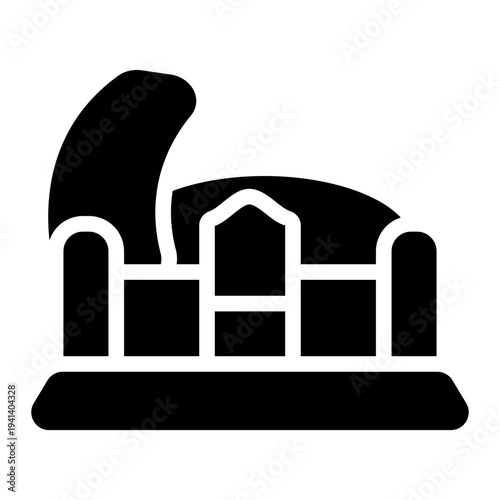 Sleeping Bed Solid Icon
