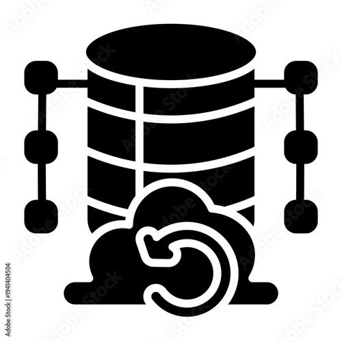 Backup Data Solid Icon
