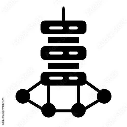 Server Network Solid Icon