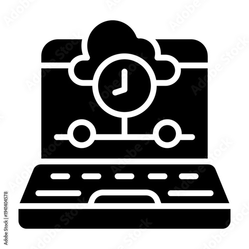 Time Backup Solid Icon