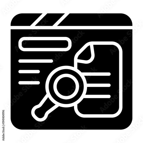 Search Blog Solid Icon