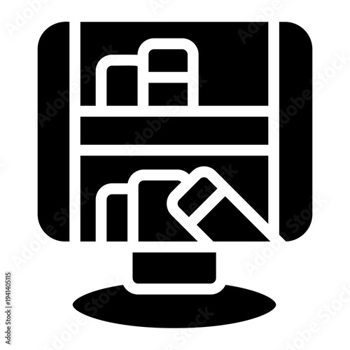 Digital Library Solid Icon
