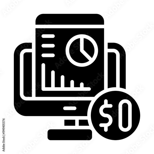 Zero Based Budget Solid Icon