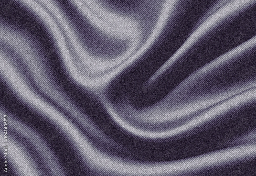 Obraz premium Purple satin fabric with halftone texture and elegant flowing folds