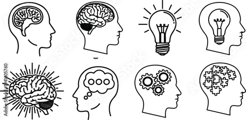 Creative thinking and brainstorming concepts