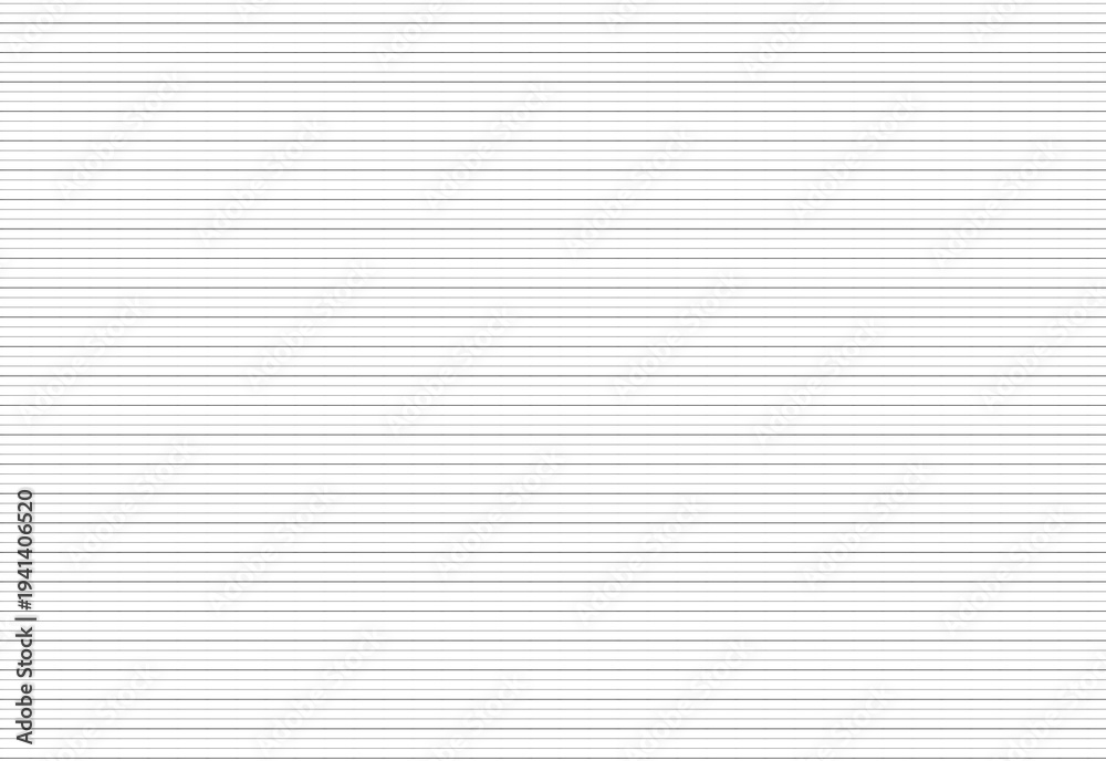 Fototapeta premium Blank ruled notebook paper texture with thin horizontal lines and minimal design