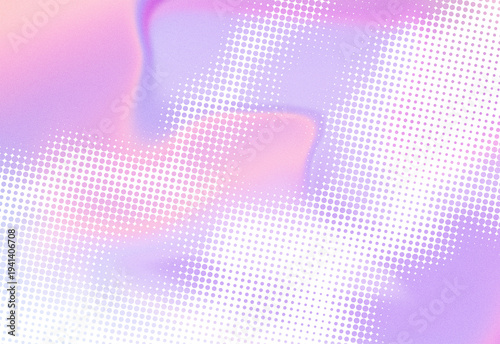 Foto Pastel halftone gradient background with soft pink and purple retro dots