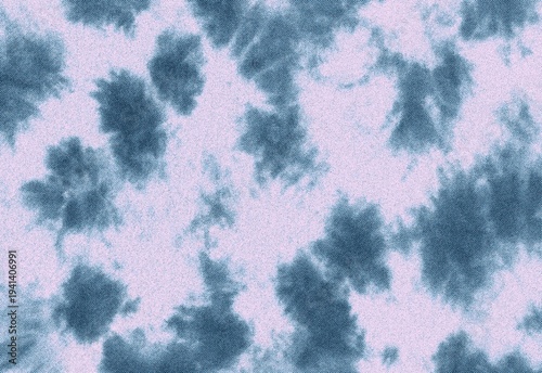 Canvastavla Blue tie-dye fabric texture with pink halftone dot pattern background