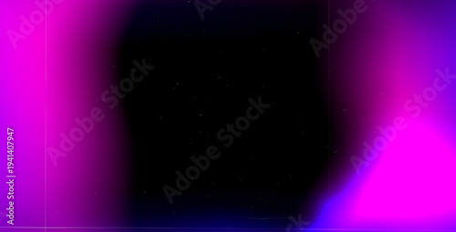 Analog film magenta light leaks distressed texture. Retro photo blue, purple burn effect. Movie fuchsia filter overlay frame. Neon sharp border with scratch stripes. Vector bright decor for photograph