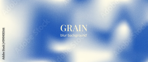 Grain blue and white gradient. Background with blur gradation. Liquid speckle noise navy soft template for trendy design. Vector abstract dark blue grainy gradient for retro y2k organic backdrop.