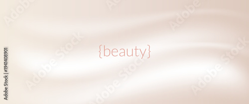 Beige rose gradient with flowing wave and airy pink peach in a soft tone. Rose gold ombre and cream on a warm beige vector mental health design. Gentle gradation for spa stationery and invitation.