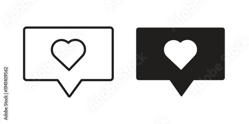 Like icon silhouette design. Editable stroke outline icon on white background