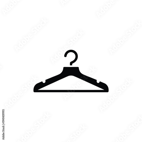 Solid fill of a black fitting room hanger clothing