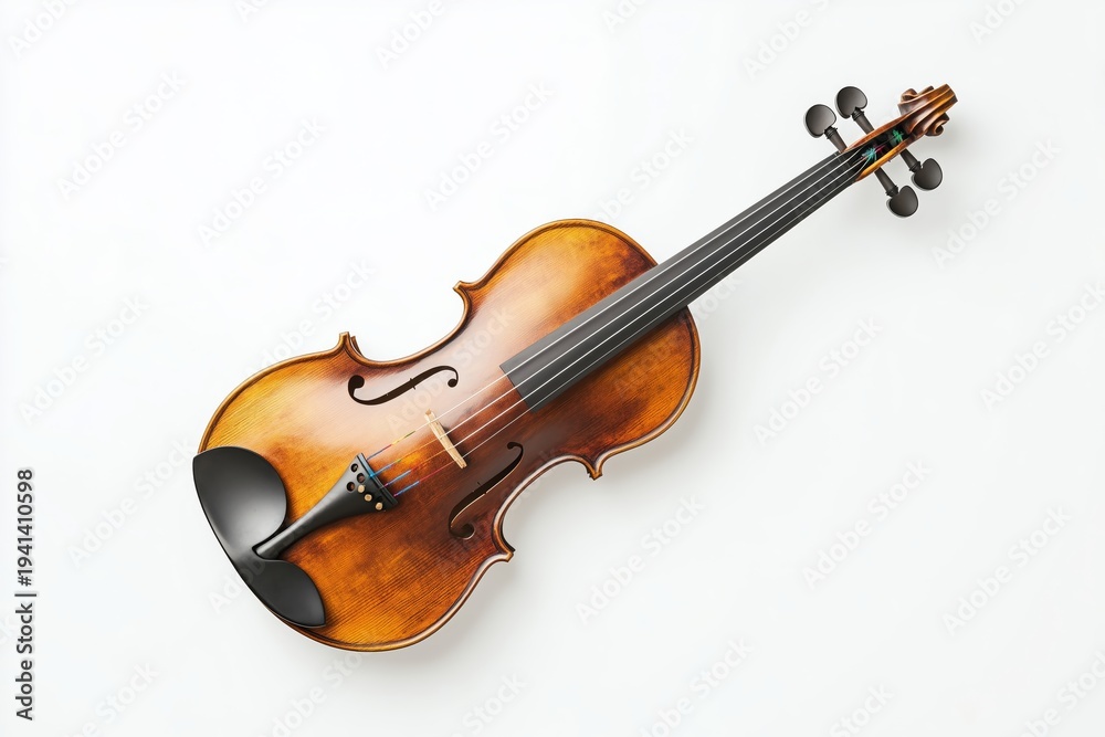 Fototapeta premium a violin musical instrument isolated over white background