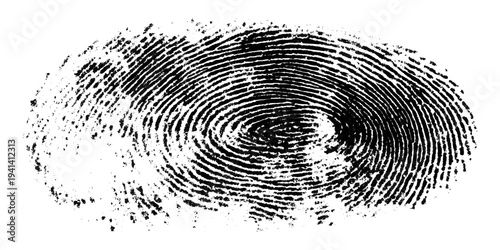 Abstract black fingerprint texture with grunge distressed pattern background.