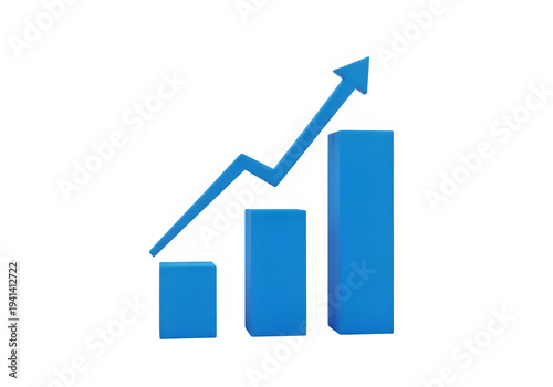 A blue graph with an upward trend isolated on transparent background Free Download A blue graph with an upward trend isolated on transparent background - GFXLoad