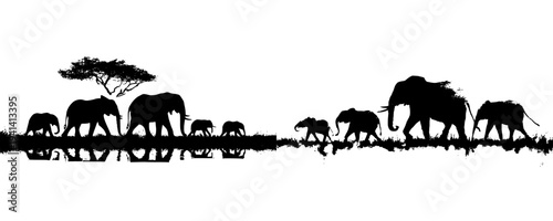 Elegant Elephant Silhouette