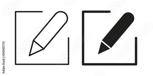 Register icon silhouette design. Editable stroke outline icon on white background