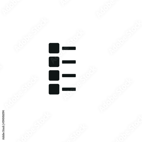 Black solid fill of multiple choice answers with square dots and horizontal lines