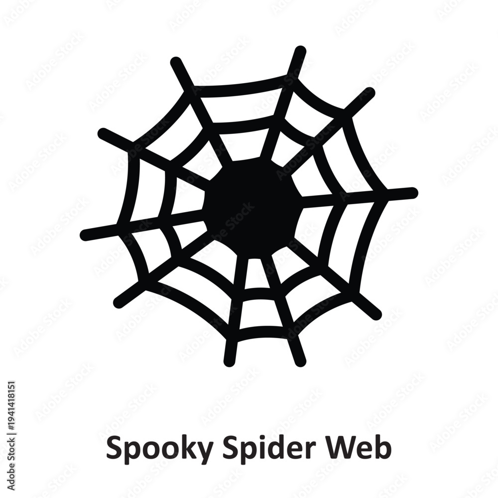 Fototapeta premium Spooky Spider Web Vector icon which can easily modify or edit