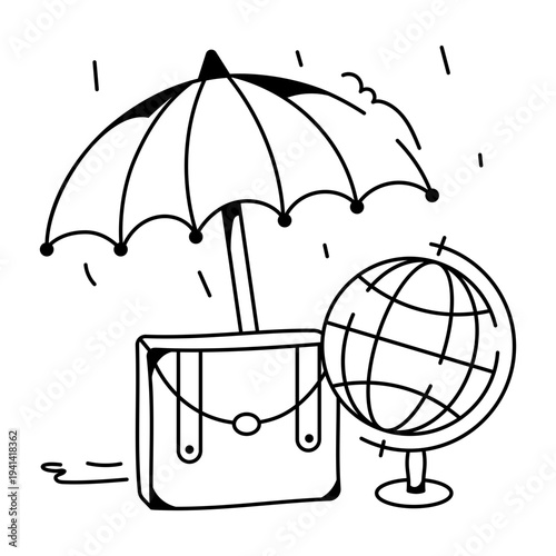 Bundle of Manager Planning Line Illustrations 

