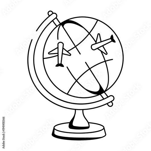 Bundle of Manager Planning Line Illustrations 

