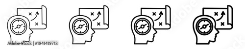 Strategy Compass  Icon Set Different Style Collection