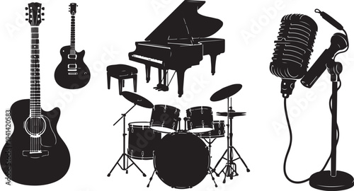 Musical instruments for music production and performance setup