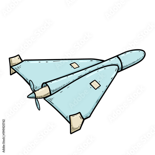 cartoon military drone