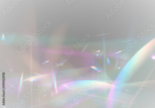 Rainbow neon prism refracts crystal light through diamond glass glitter. PNG vector lens highlights sparkle while glare and flare effect enrich reflections. The glow feels vibrant.