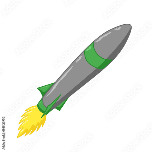 Illustration of missile bomb