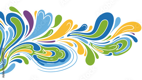 Vibrant Swirls of Color Abstract Design.