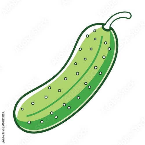 gherkin cucumber line art on white