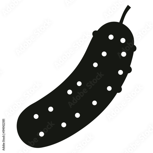 gherkin cucumber silhouette vector