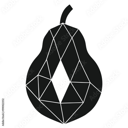 gem squash vector silhouette on white
